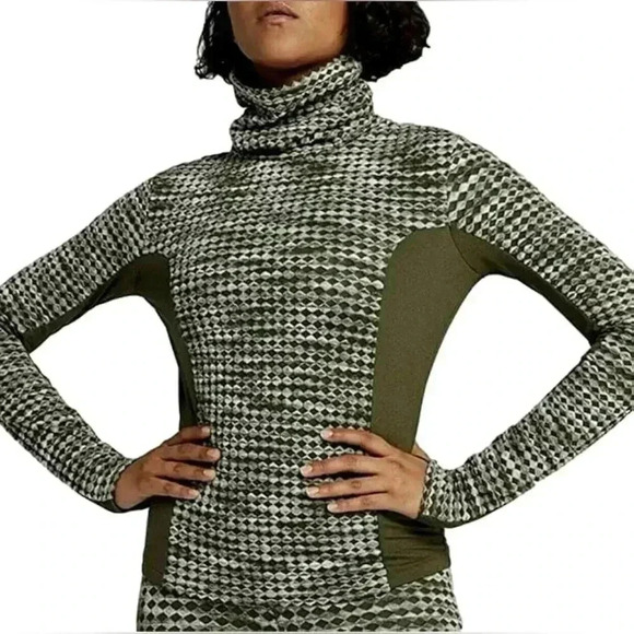 Nike Pro HyperWarm Women's Cowl Mock Neck Pull Over Long Sleeve Training Shirt L - Picture 1 of 14